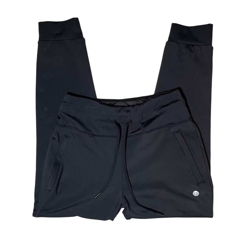 Gradual Womens Black Activewear Joggers High Waist‎ Drawstring Yoga Pants Small